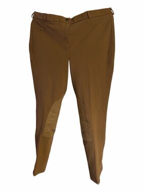 Tuff Rider Brown/Tan Equestrian Breeches with Knee Patch Detail